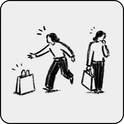 Illustration: impulse purchase versus reflection