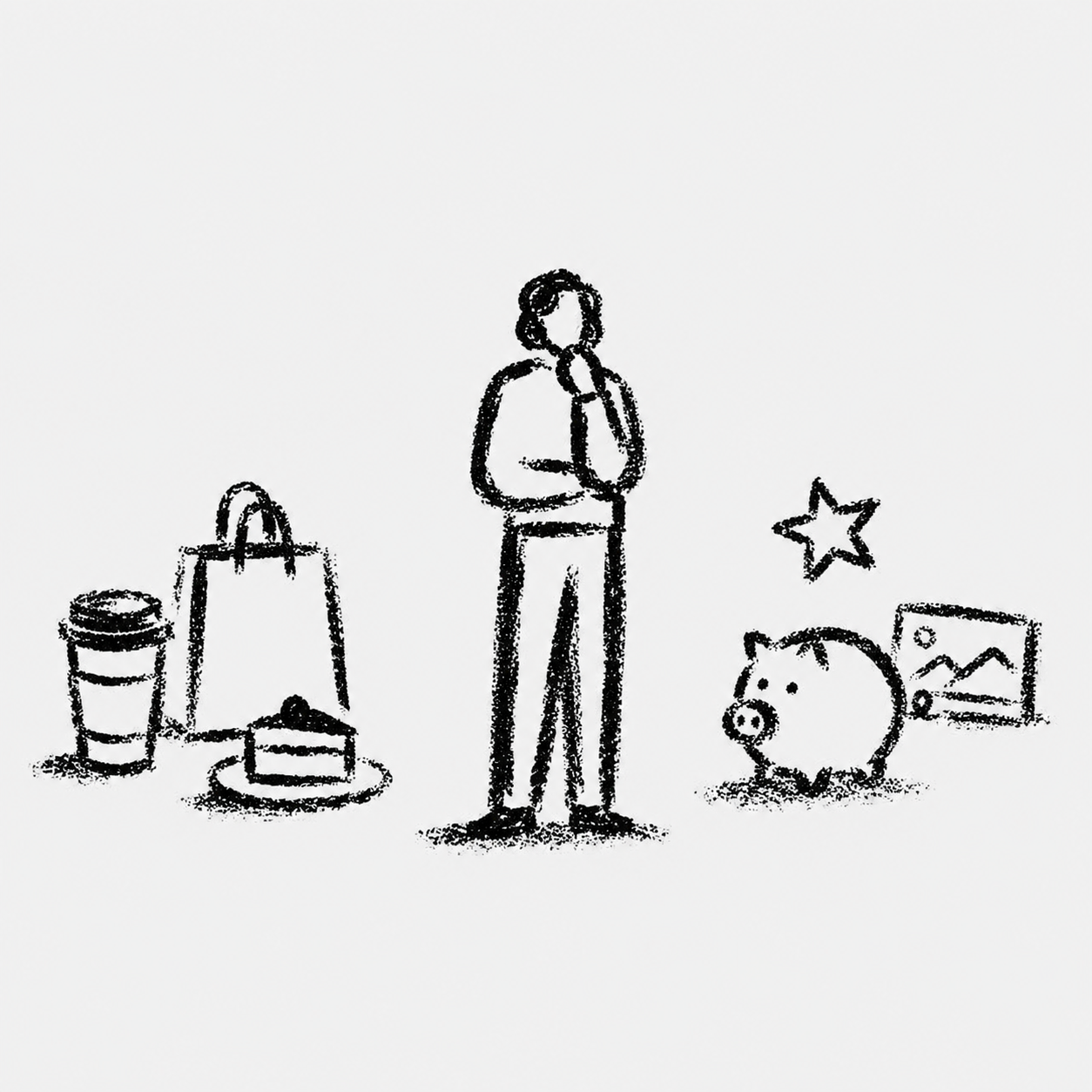 Illustration: daily spending versus savings goals